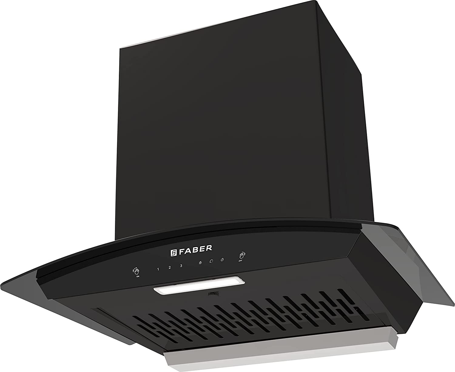 Faber 60cm 1200 m3/hr, Autoclean Filterless Chimney Made in India (HOOD POLO IN HC SC BK 60, Touch & Gesture Control, Black)