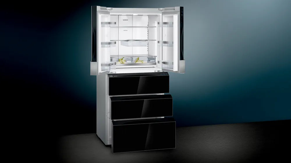 Siemens iQ700 KF86FPB2I French Door Bottom Freezer, 3 Doors, 183x81cm, Black