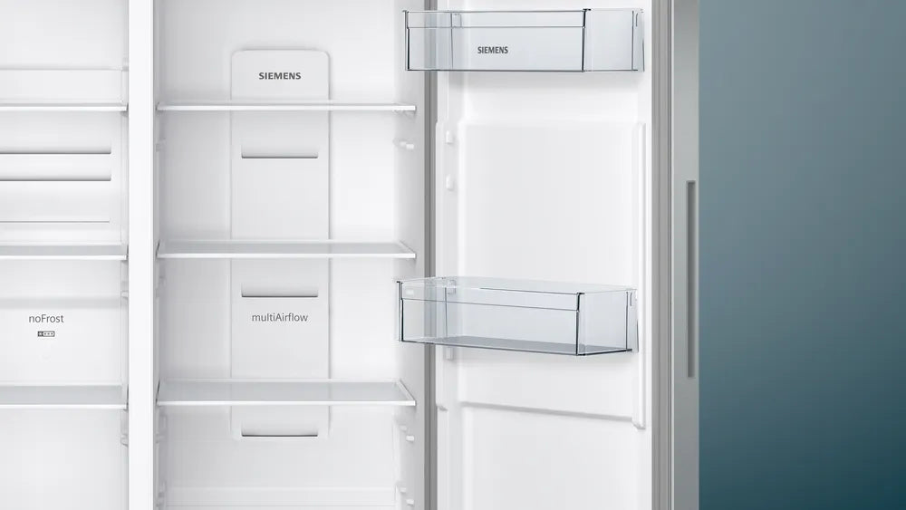 Siemens 658 L Frost Free Double Door Side-by-Side Refrigerator (KA92NVS30I, Black)