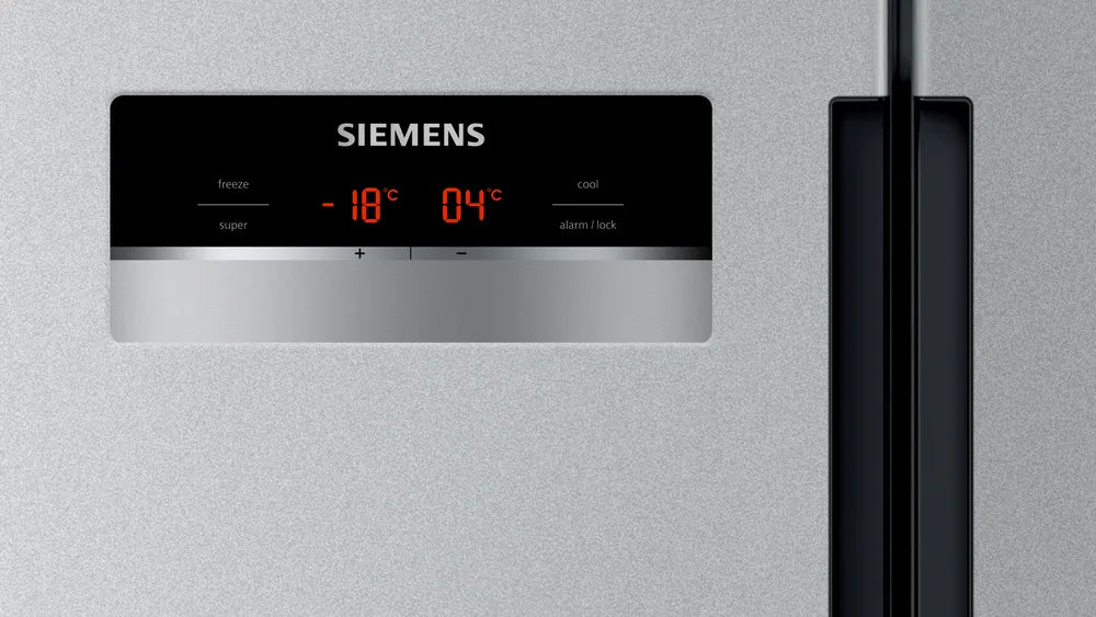 Siemens 658 L Frost Free Double Door Side-by-Side Refrigerator (KA92NVS30I, Black)