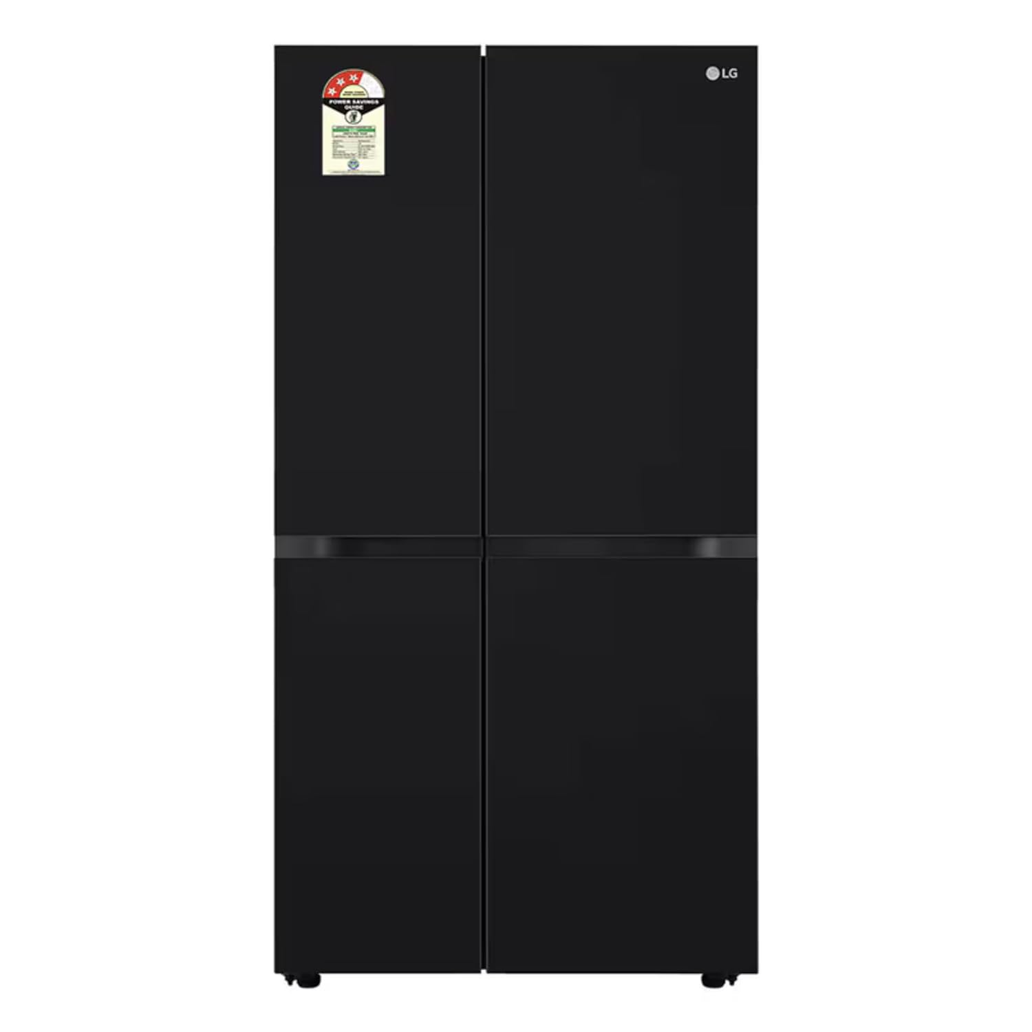 LG 650L Side by Side Fridge with DoorCooling, Smart Inverter - Black Mirror Finish (GLB257DBM3)
