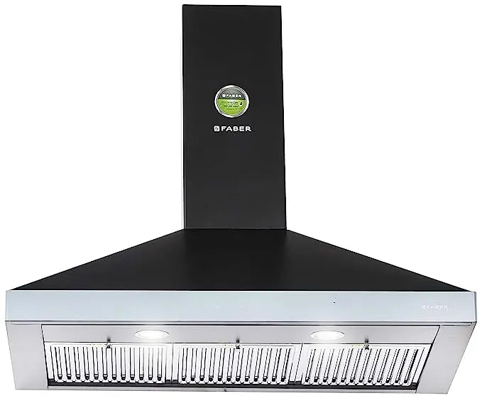 Faber 90 cm 1095 m³/hr box-type Kitchen Chimney (Hood Topaz Smart 3D T2S2 BK TC LTW 90, Baffle Filter, Touch Control, Black)