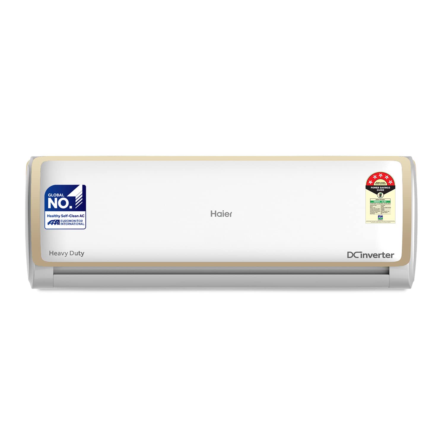 Haier 1.6 Ton 5 Star Inverter Split AC (Copper, Convertible 7 in 1 Cooling Modes, Antibacterial Filter,2023 Model, HSU19E-TXG5BE-INV, White)