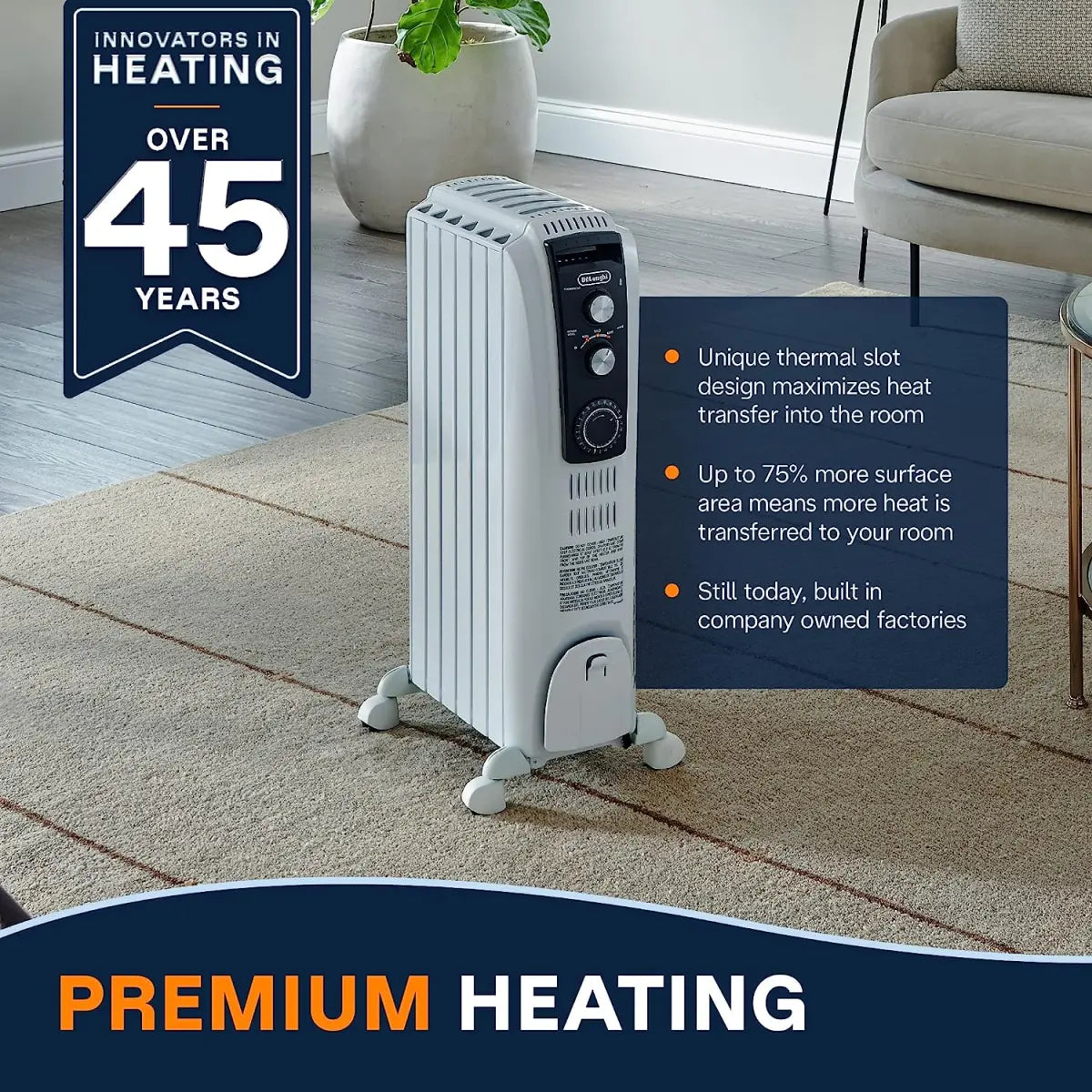 DeLonghi TRD40615T Full Room Radiant Heater