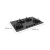 KAFF NYG 784B Tempered Glass Top 4 Burner Automatic Hob