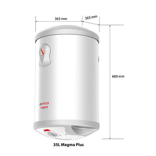 Venus Magma Plus 35gv 35-Litre Storage Water Heater (White,bee Star Rating - 5 Stars)