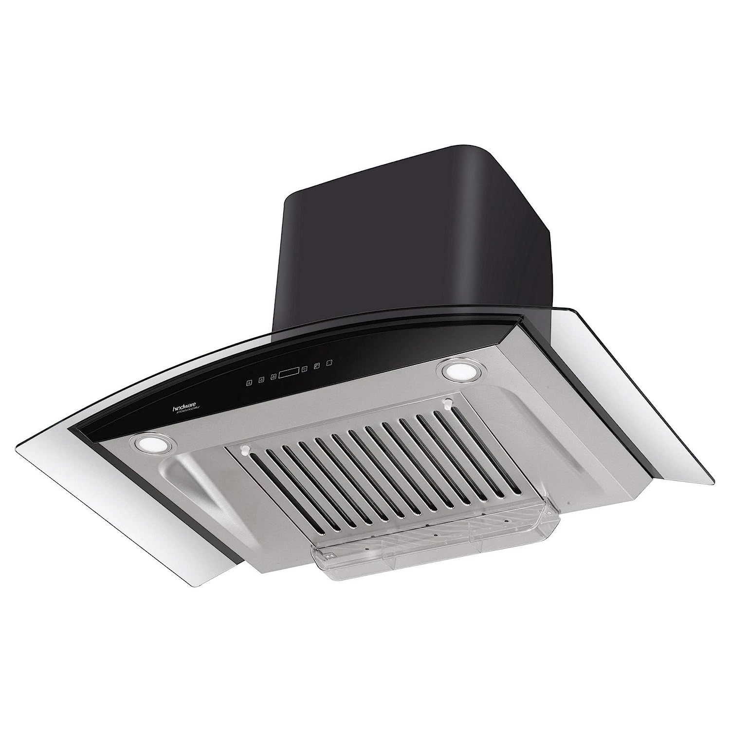 Hindware chimney Nevio 1200m3/h wall mounted auto clean with Baffle Filter - Black, 60 cm