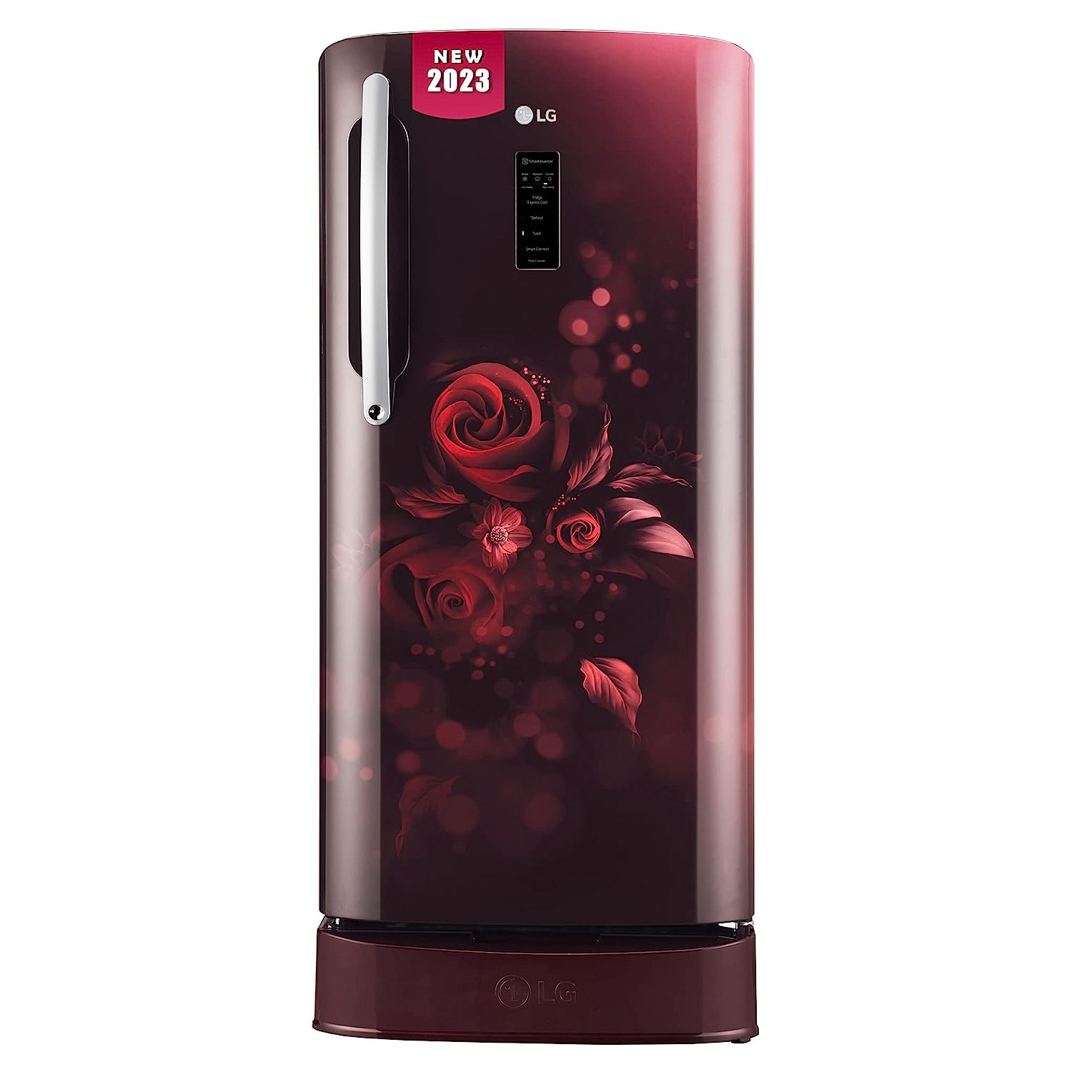 LG 201 L 5 Star Inverter Direct-Cool Single Door Refrigerator (GL-D211CSEU, Scarlet Euphoria, Base stand with drawer)