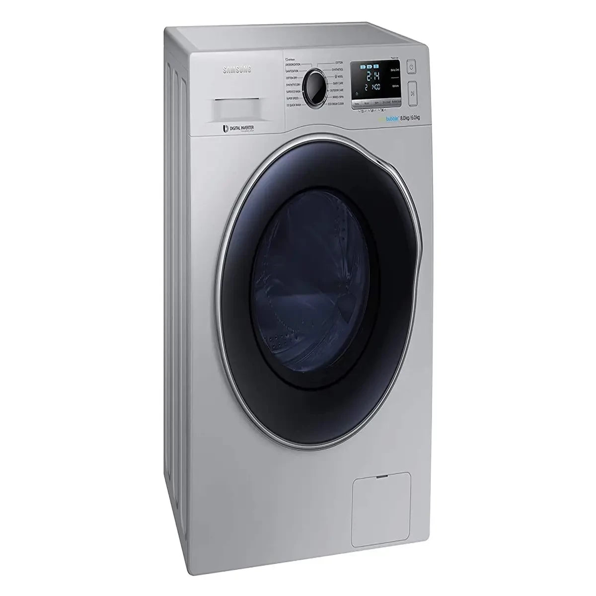 Samsung WD80J6410AS/TL Fully-automatic Front-loading Washing Machine (6 Kg, Silver)