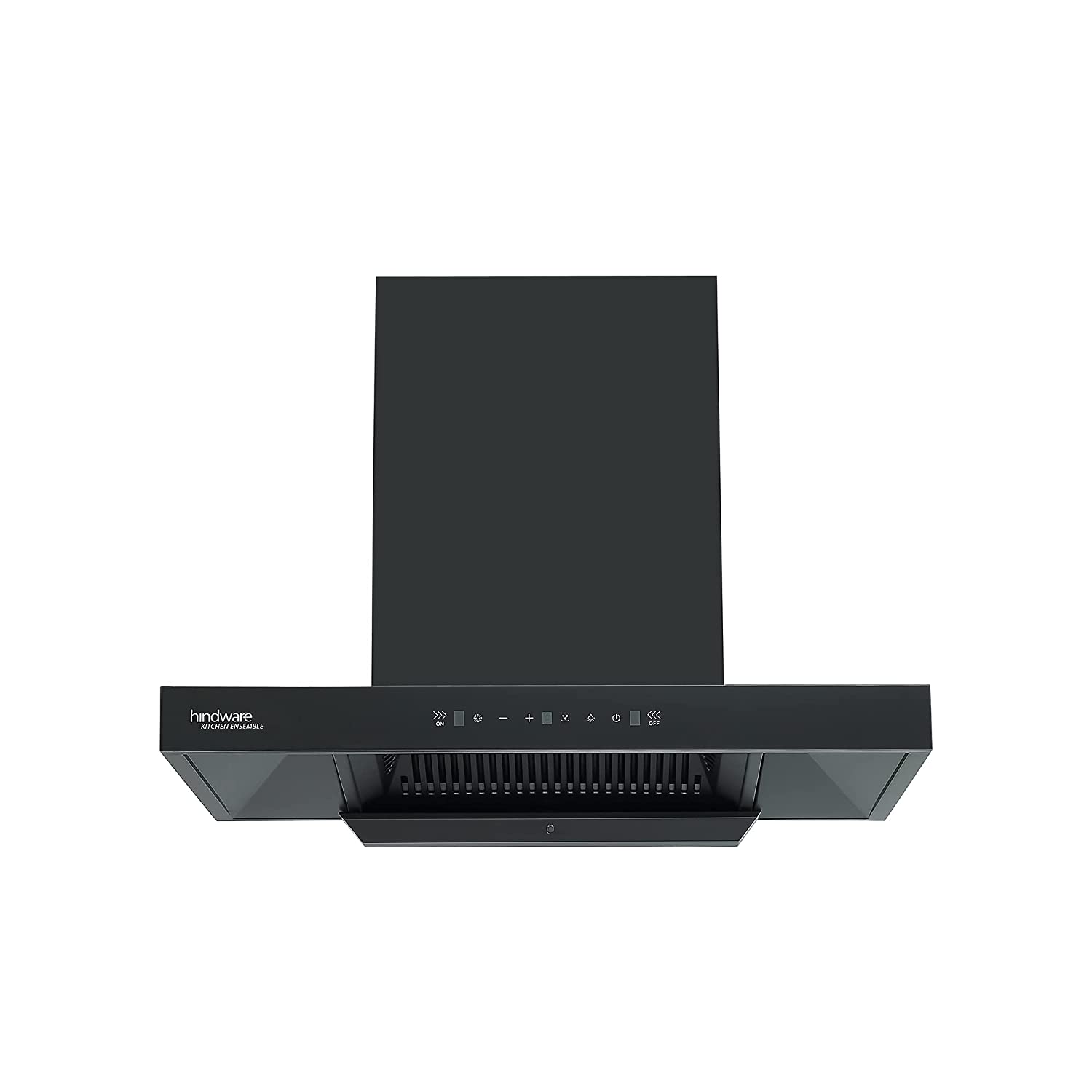 Hindware Atlanta 75 cm 1350 m³/hr Filterless Auto-Clean Kitchen Chimney With MaxX Silence Technology, Motion Sensor (32% Less Noise, Touch Control, Black)