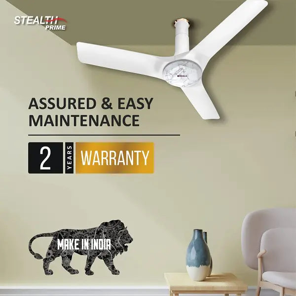 Havells Stealth Prime The most silent fan 1200mm BLDC motor and Remote Controlled Ceiling Fan Marble Pearl White
