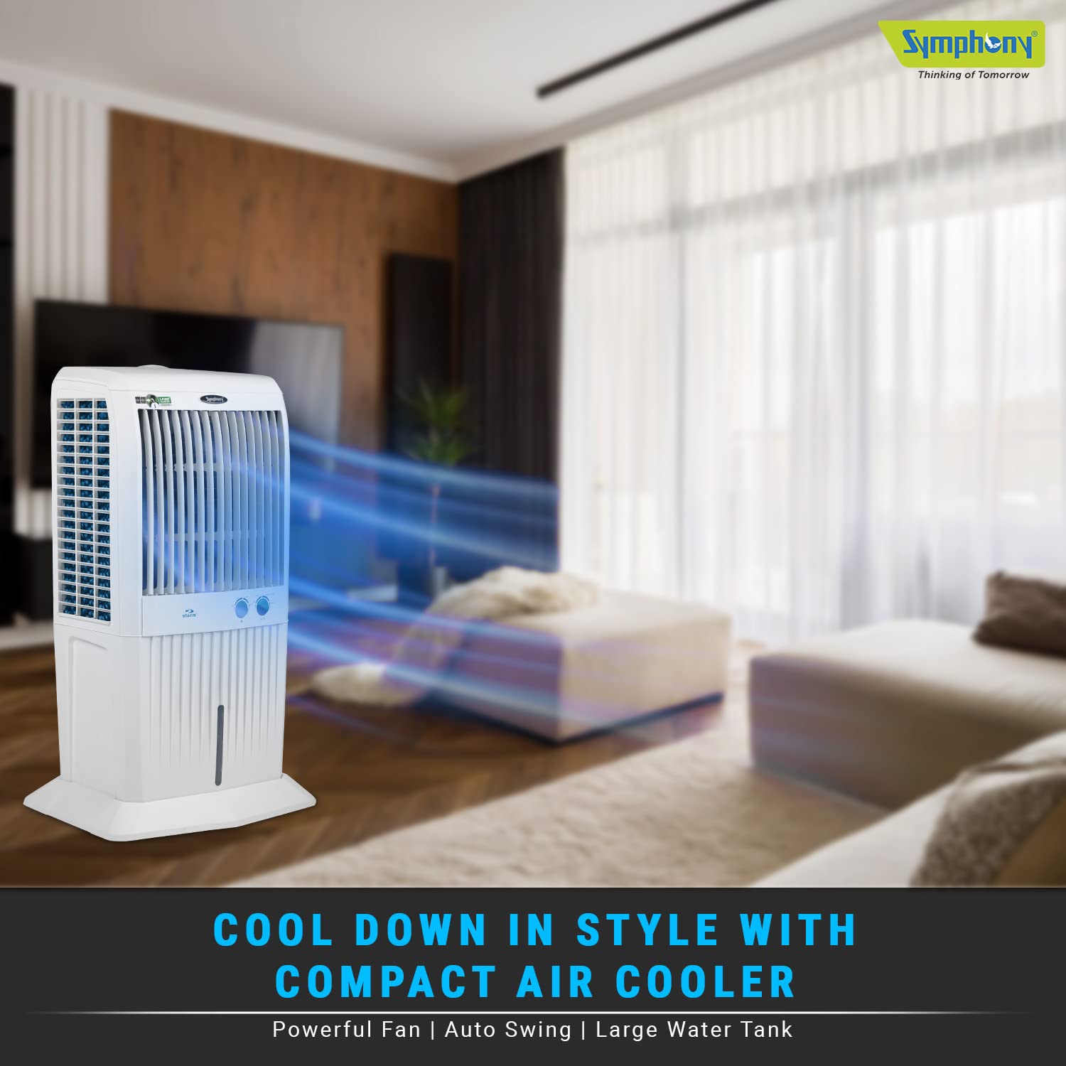 Symphony Storm 70 XL Desert Air Cooler White 70L