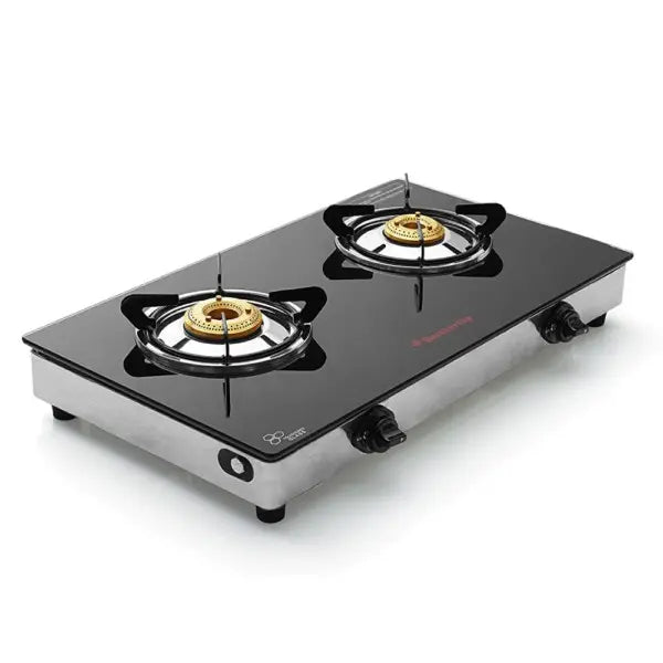 Butterfly Reflection 2B Back Nozzle Glass Top Gas Stove