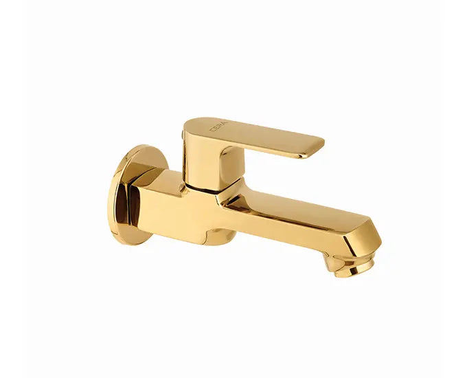 Cera F1016151FG Lustre Chelsea French Gold Finish Quarter Turn Bib Cock With Wall Flange And Aerator