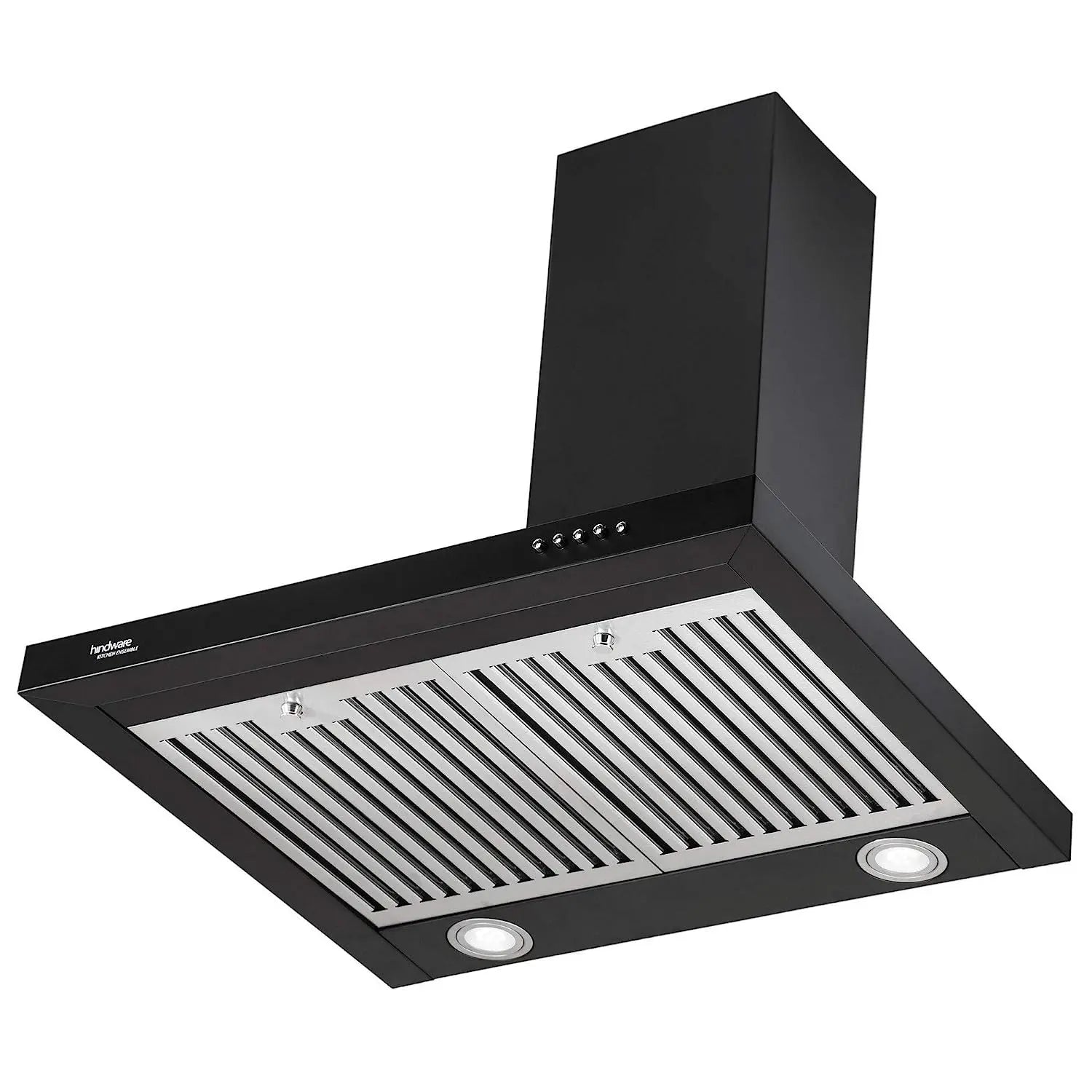 Hindware 60cm 1000 m3/hr Chimney (Blaze Black 60, 2 Baffle Filters, Black)
