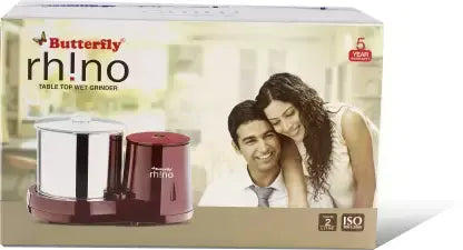 Butterfly Rhino 2 Ltr Wet Grinder  (Cherry Red)