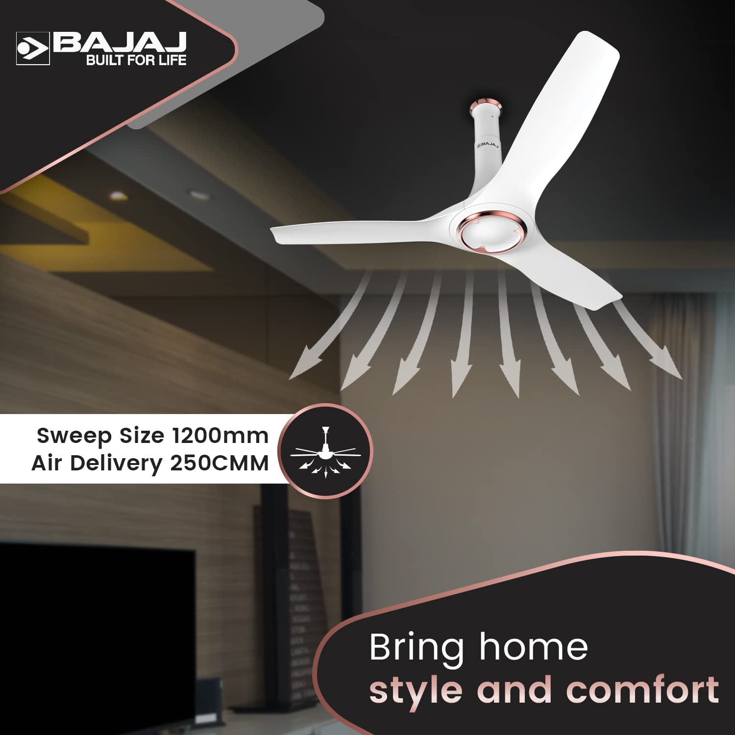 Bajaj Adonis Air Plus 1200mm(48") Ceiling Fans