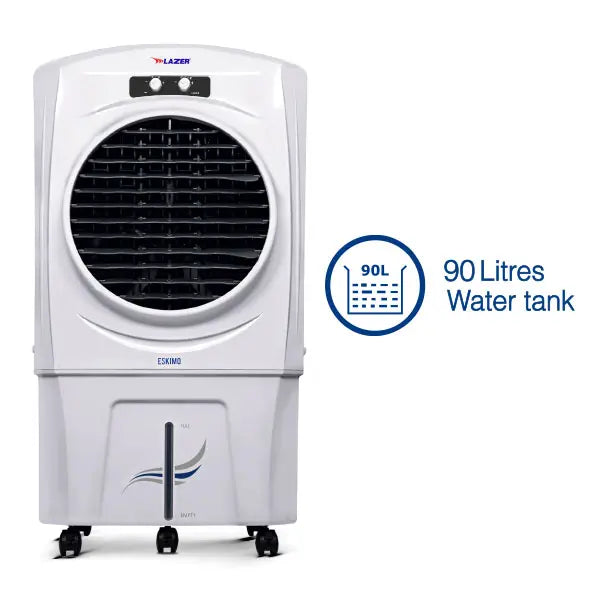 Lazer Eskimo Desert 90L Air Cooler (White Black)