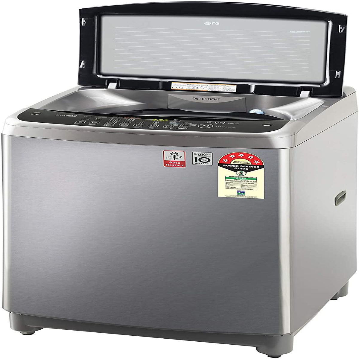 LG 9.0 Kg 5 Star Smart Inverter Fully-Automatic Top Loading Washing Machine (T90SJSS1Z, Stainless Steel, TurboDrum)