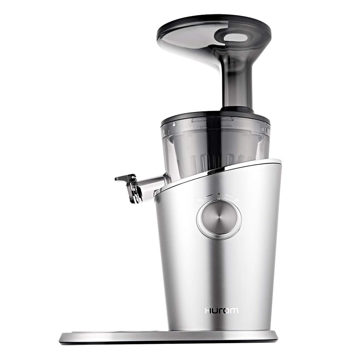 Hurom H-100 Cold Press Slow Juicer Series, 43 RPM, 150 Watts Energy Efficient Motor, all-new 100% Rust-Free Strainers For Fast And Thorough Cleaning, Patented Pulp Adjustor Titanium Grey