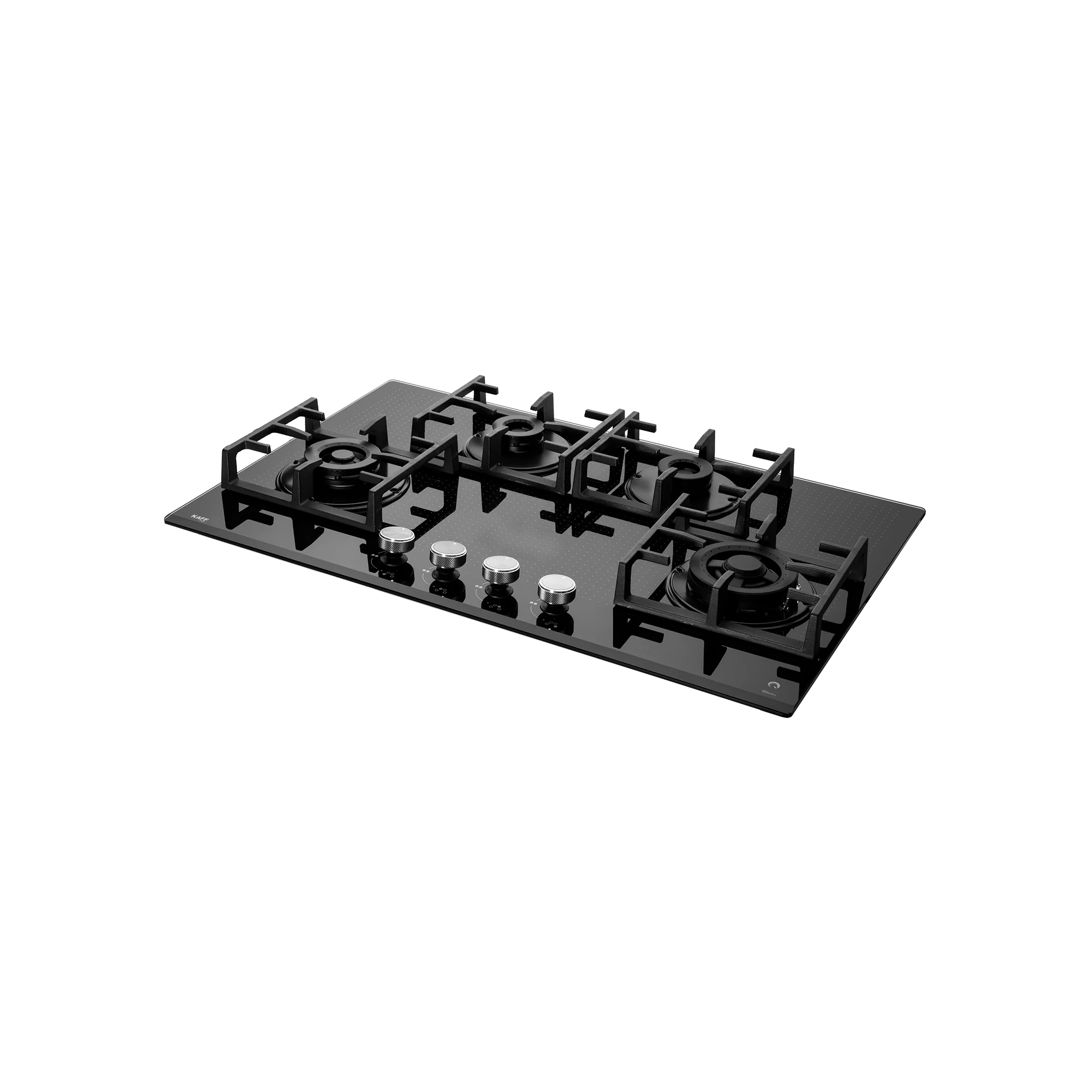 Kaff NVH 804 Built-in Hob |high-Efficiency Full Brass Burners | Tempered Glass with Unique Dotted Design