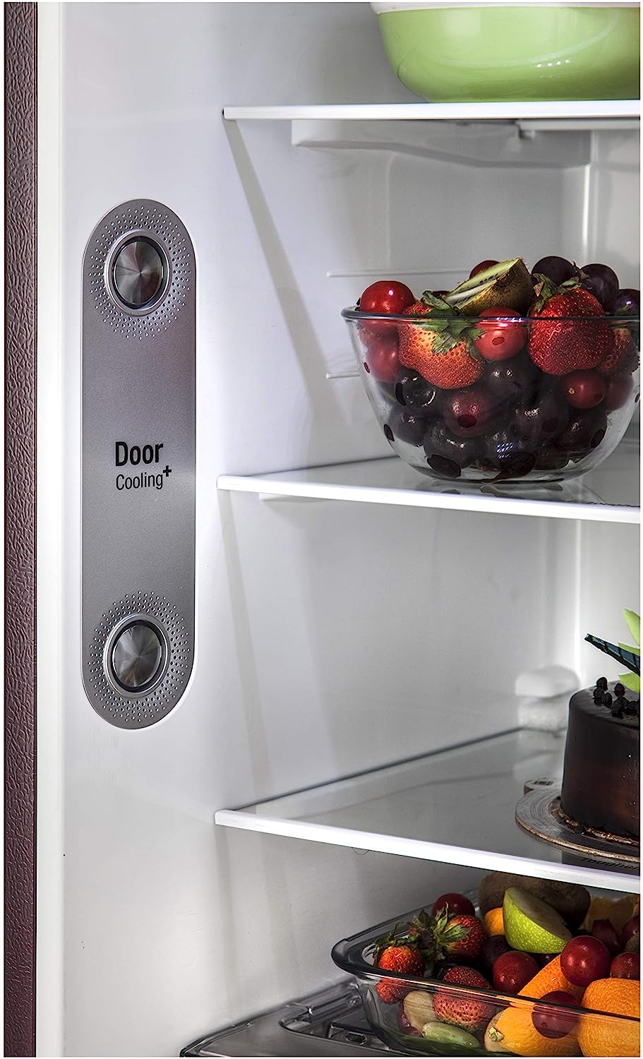 LG 260 L 2 Star Frost Free Inverter Double Door Refrigerator (GL-T292RSCY, Scarlet Charm, Convertible)
