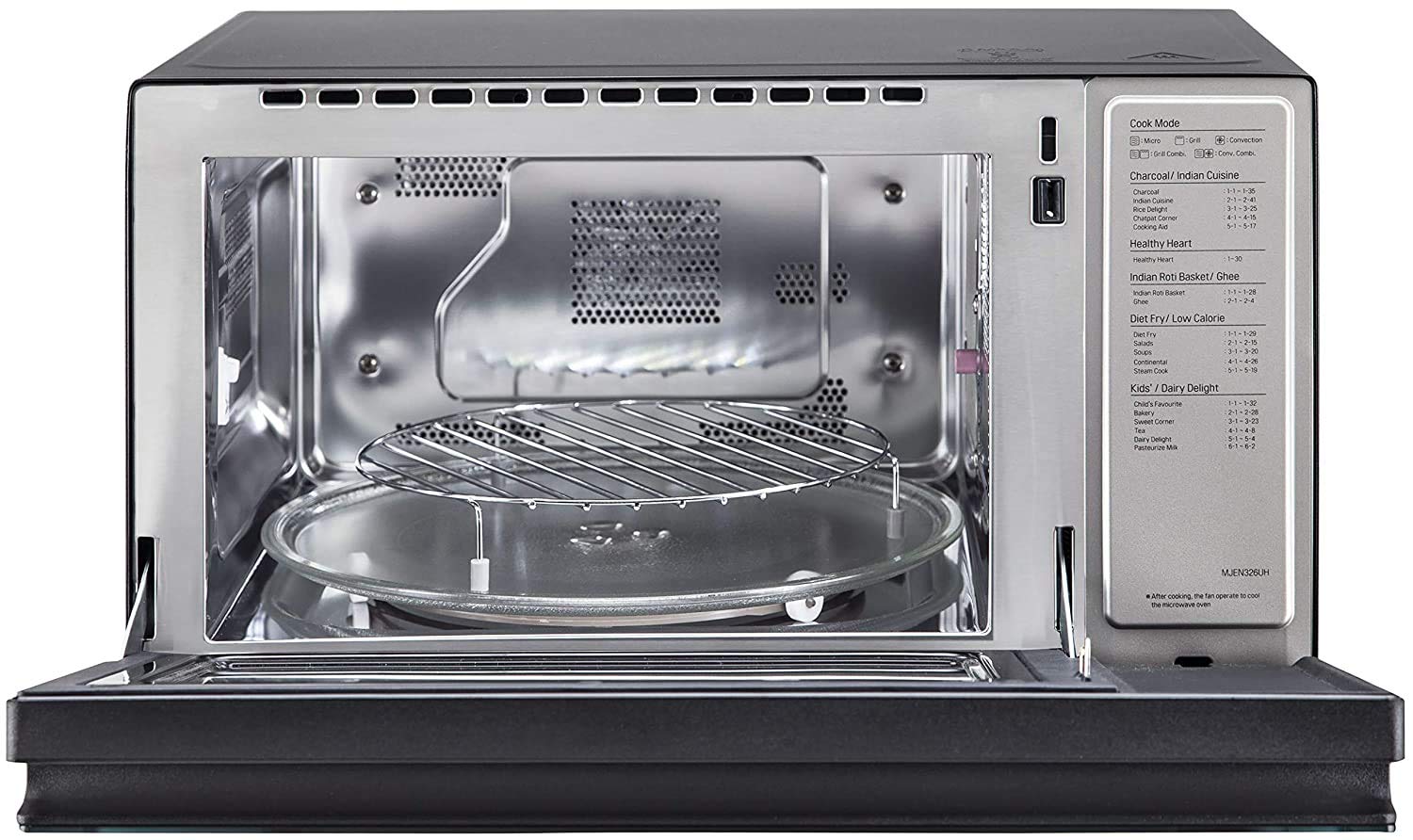 LG 32 L Charcoal Convection Healthy Heart Microwave Oven (MJEN326UH, Black)