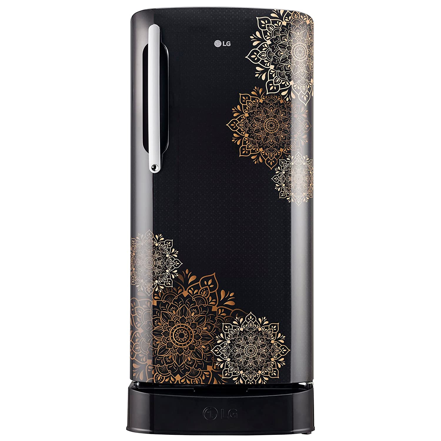 LG 204 L 5 Star Inverter Direct-Cool Single Door Refrigerator (GL-D211HERZ, Ebony Regal, Base stand with drawer, 2022 Model)