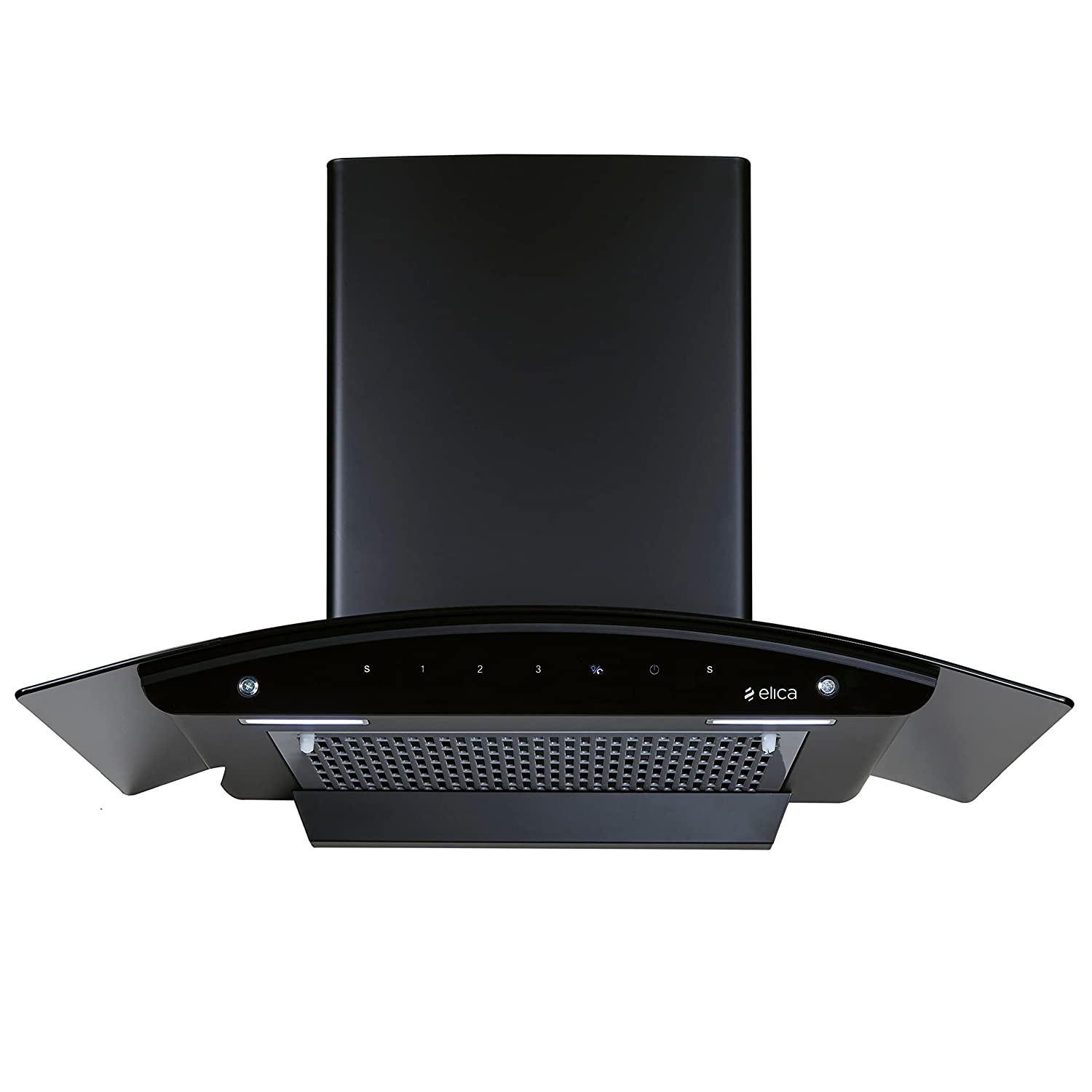 Elica 90 cm 1200 m3/hr Filterless Auto Clean Chimney FL 900 SLIM HAC MS NERO Black