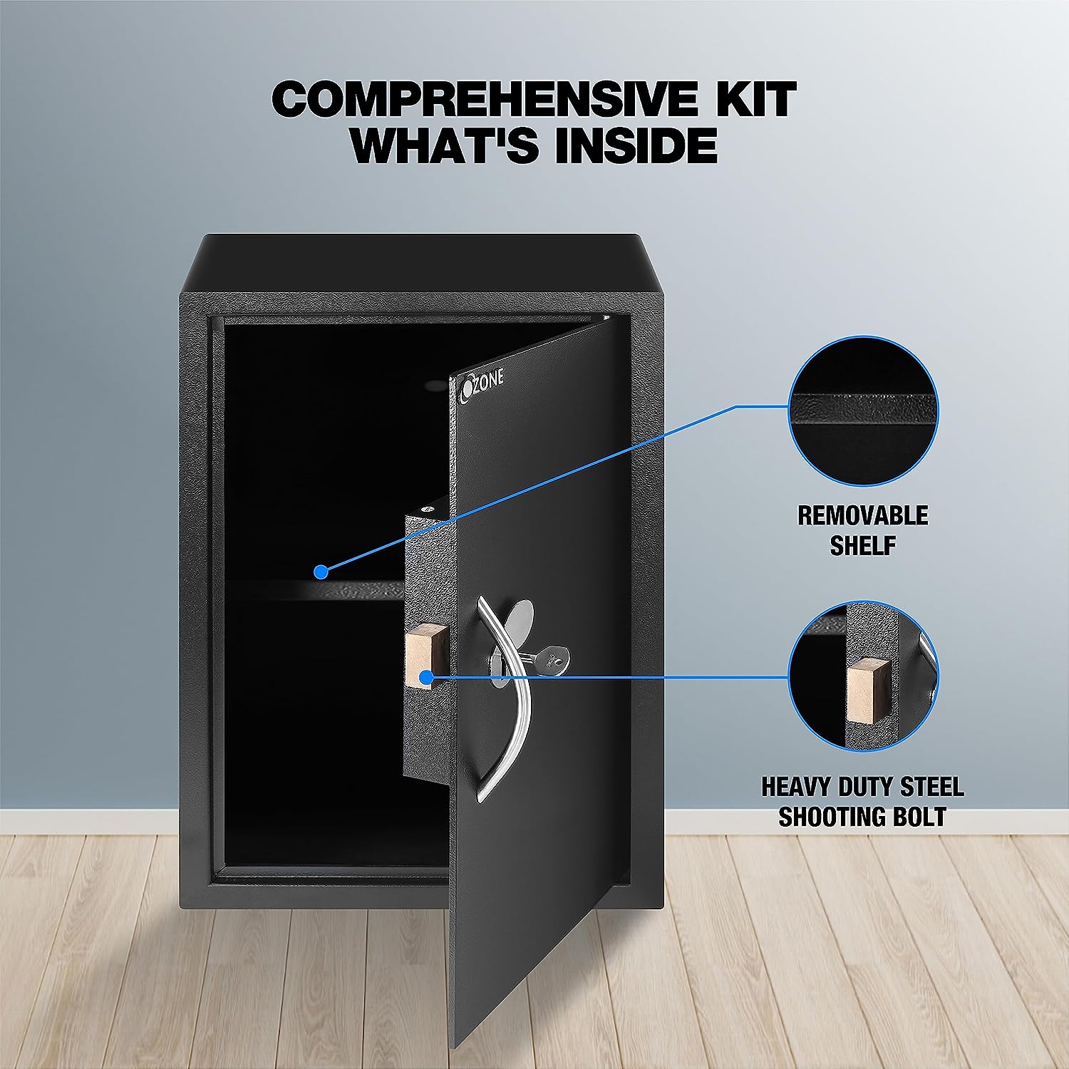 Ozone 55 Liter, Safety Solutions Convenio Manual-12 Heavy Locker Safe For Shop, Home