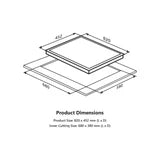 CRYSTAL NOIR 823- 3 Burners Built-in Hob: Versatile and Efficient Cooking Solution
