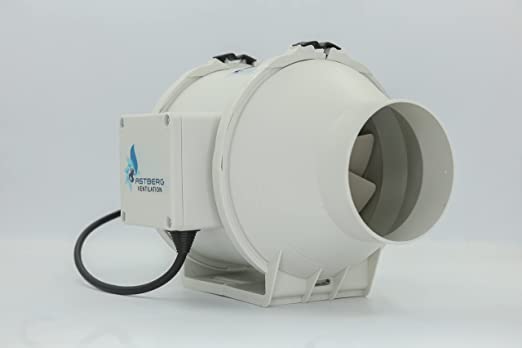 Astberg AF-100P (100mm/4) (198CMH/117CFM) Silent mix flow/Inline fan/Duct fan/Inline duct fan/Exhaust fan/Silent fan