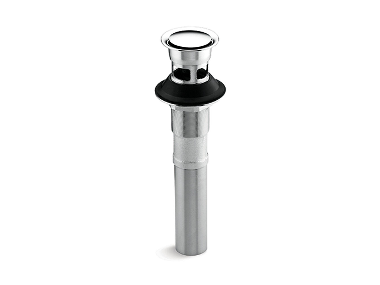 kohler K-7124-A-CP Clicker drain with overflow in polished chrome