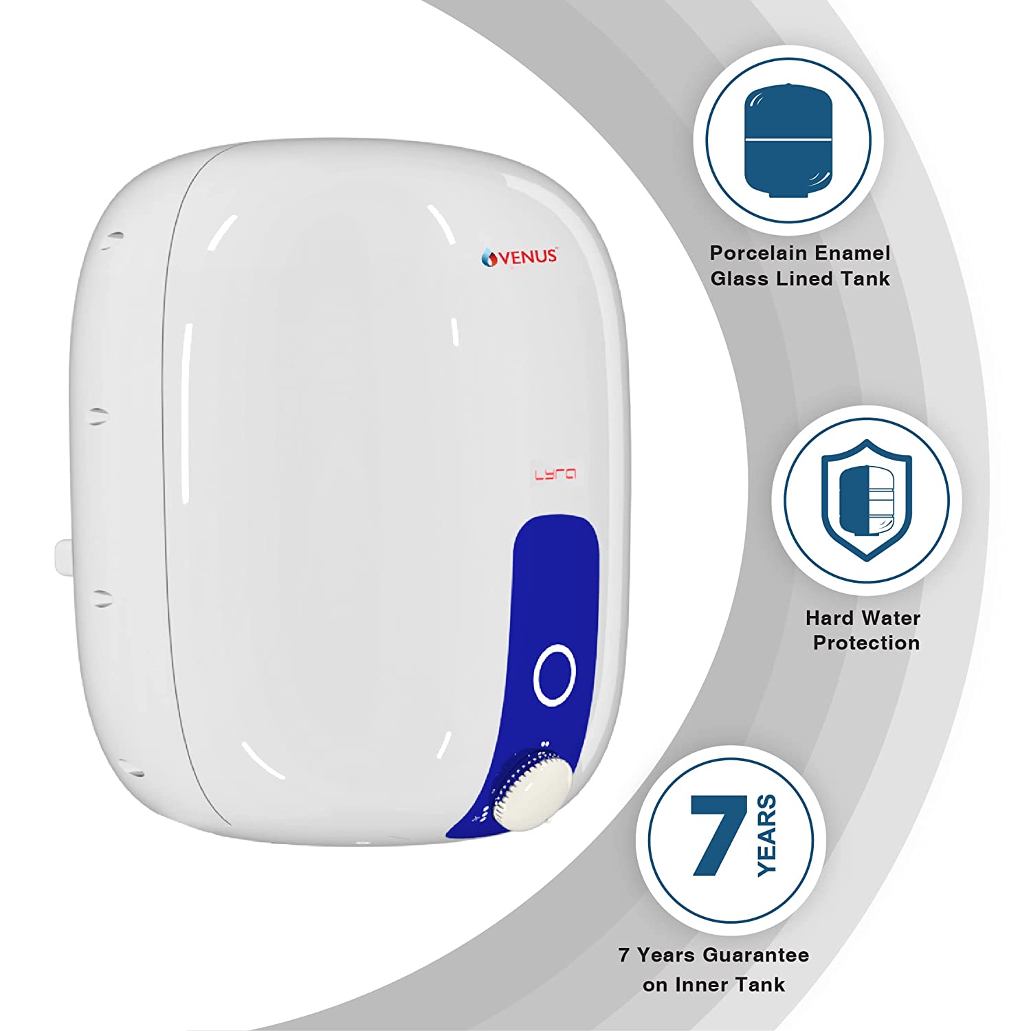 Venus Lyra 10R 10L Water Heater White Blue 4 Stars