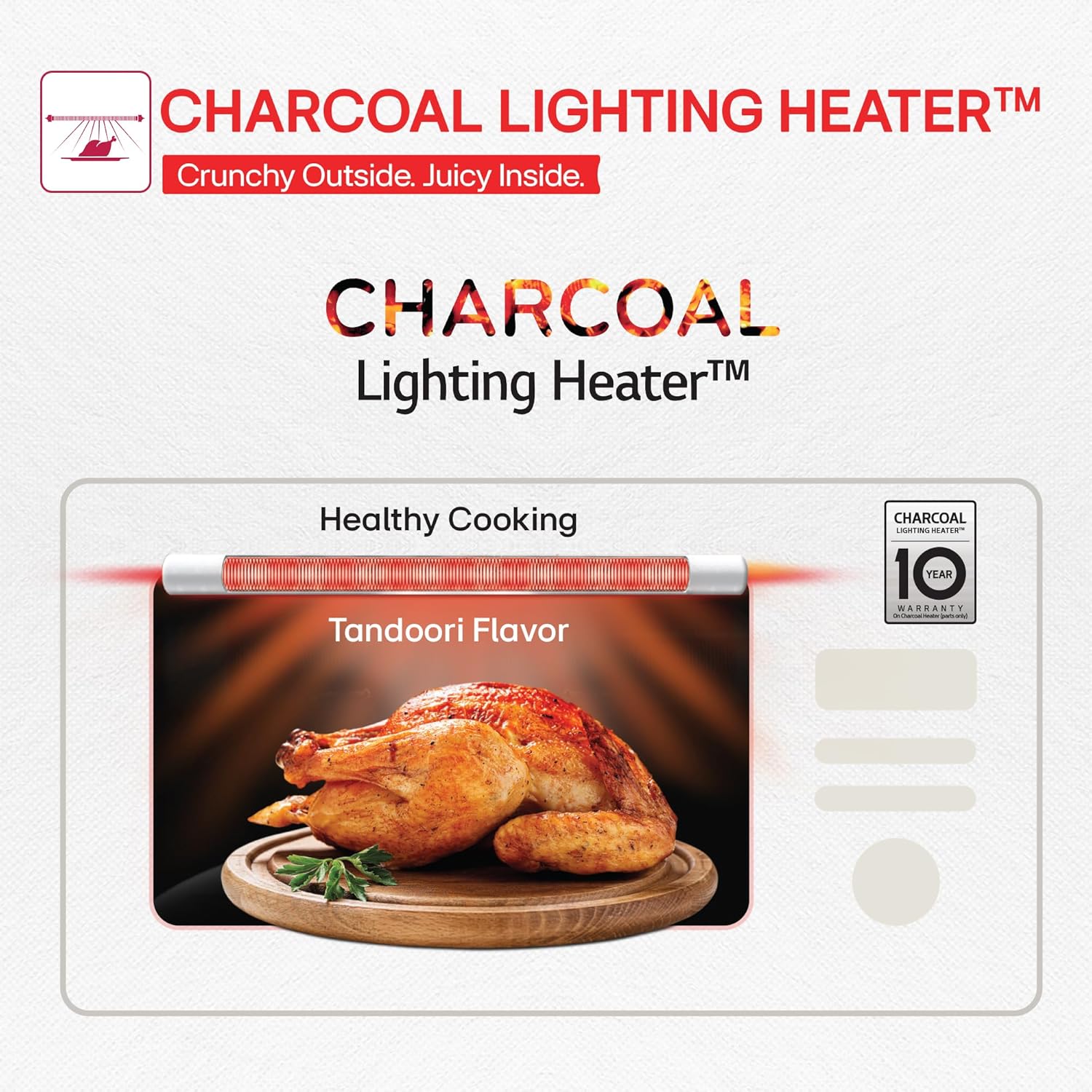 LG 32 L Scan to Cook Wi-Fi Enabled Charcoal Convection Healthy Microwave Oven MJEN326ULW