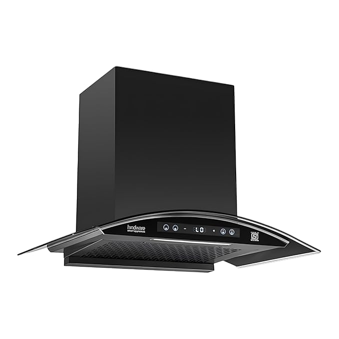 Hindware DIVINA BLDC 75 cm Chimney | Newly Launched | 1400 CMH | Auto Clean | Filterless | 9+1 Speed Motion Sensor Wall Mounted (Black)