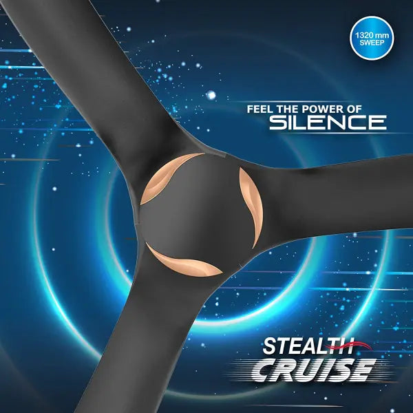 Havells Stealth Cruise 1320mm Ceiling Fan (Black)