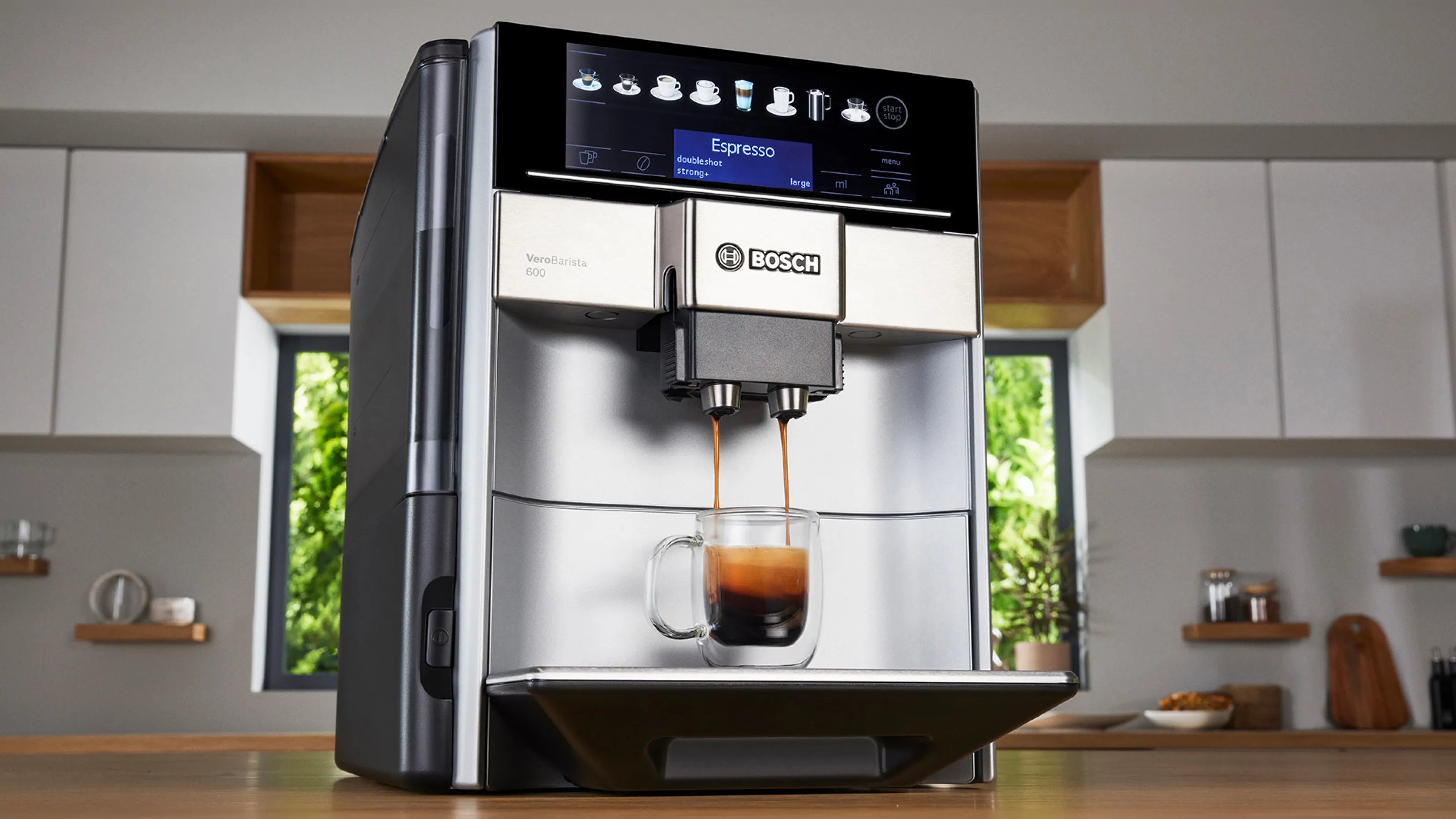 Bosch TIS65621IN Series 6 Fully automatic coffee machine Vero Barista 600 Silver, Removable water tank
