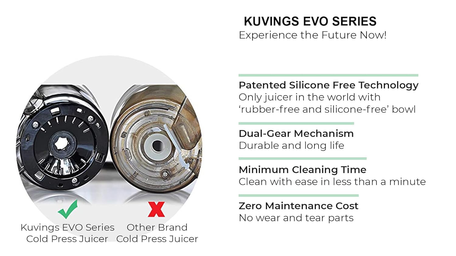 Kuvings EVO810 Black Professional Cold Press Juicer - Patented Rubber & Silicon-Free Technology