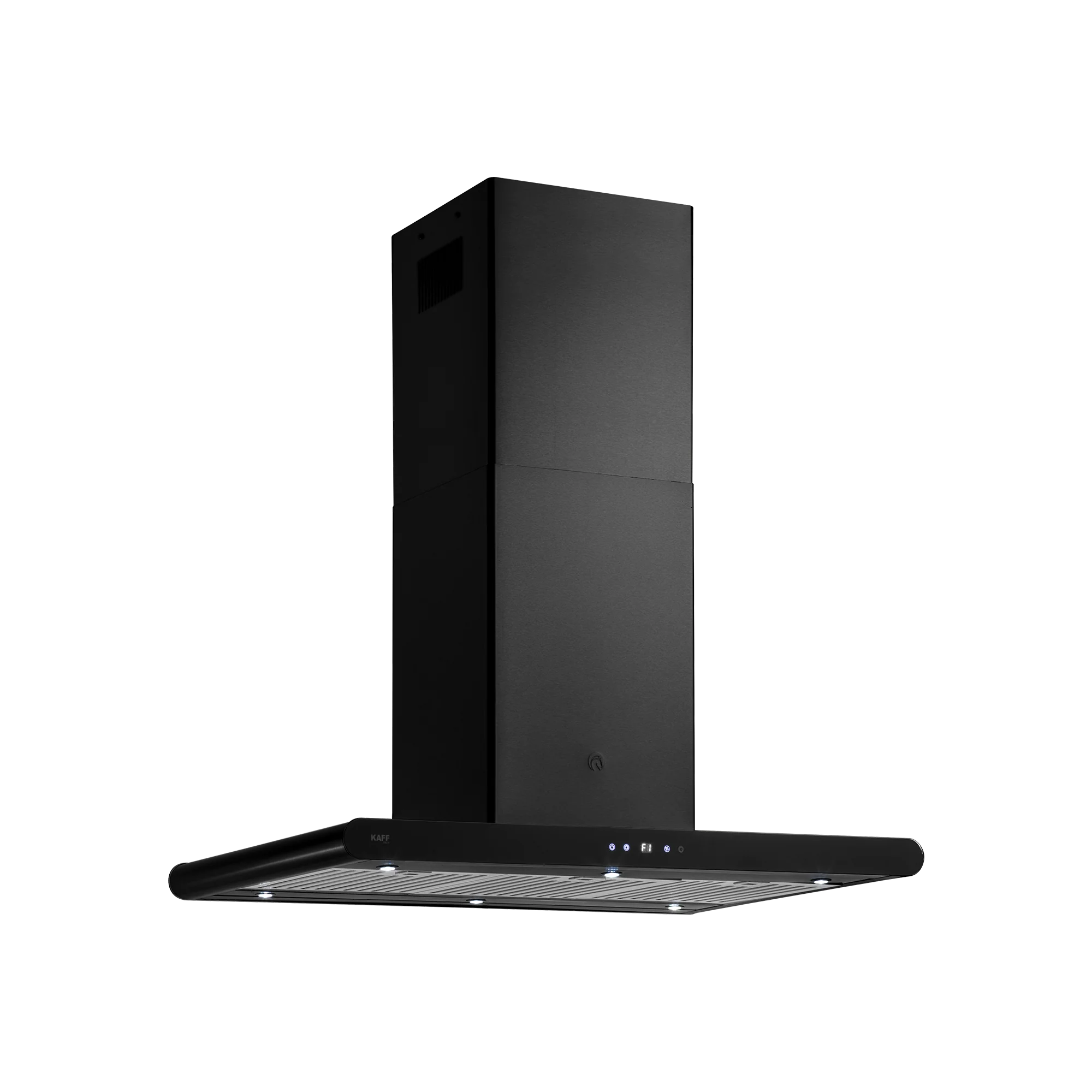 Kaff CANARY DHC BF 90 IS B - Island Chimney with Touch Controls, Digital Display, Round Edges