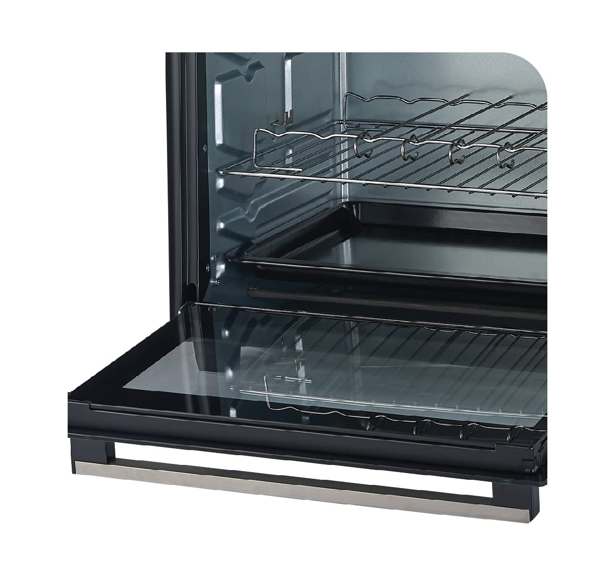 Havells Otg 48Rc Bl|Toughened Double Glass Door|60 Min Timer|Rotisserie|Convection|Inner Lamp|6 Heating Modes|4 Skewer Rods|Enamelled Coated Baking Tray|1800W&2Yr Warranty,48 Liter,1800 Watt,