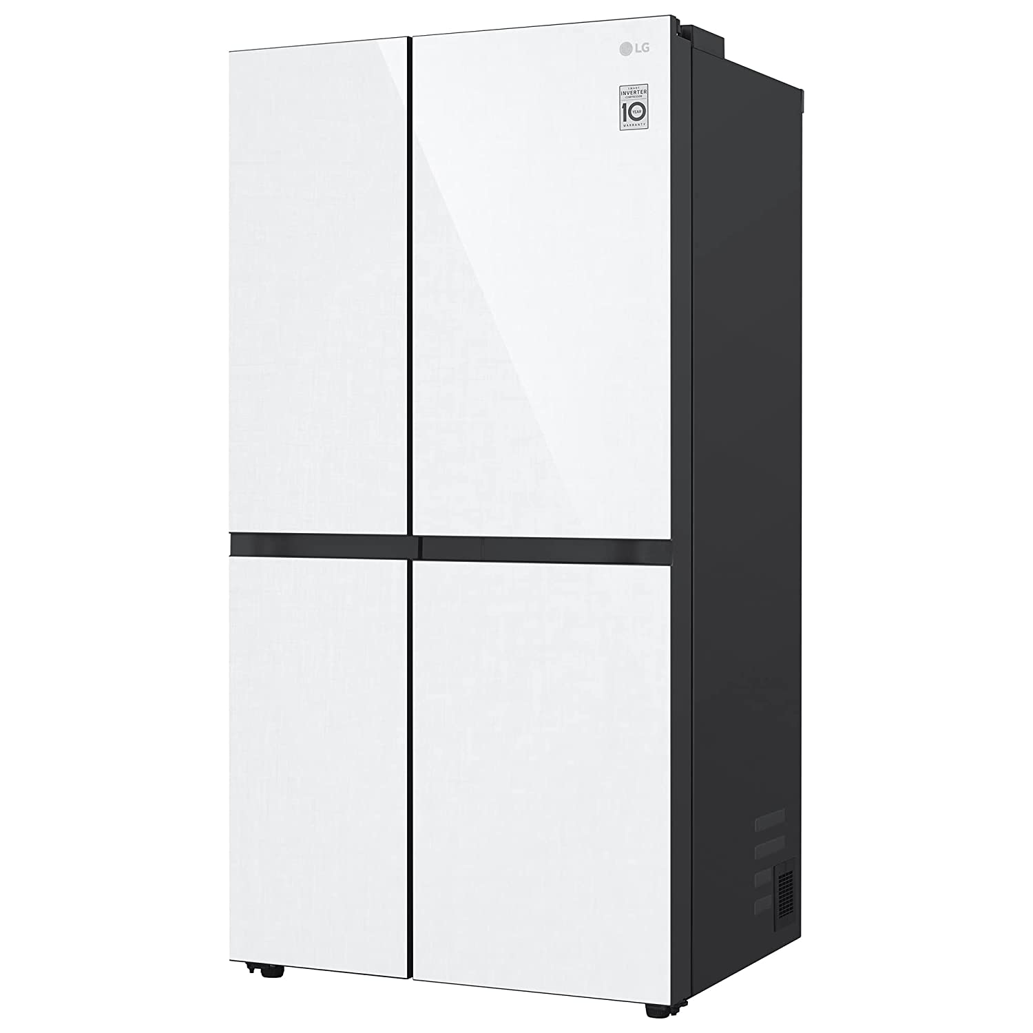 LG Side-by-Side Refrigerator GC-B257UGLW: 694L Frost Free Smart Inverter, Linen White