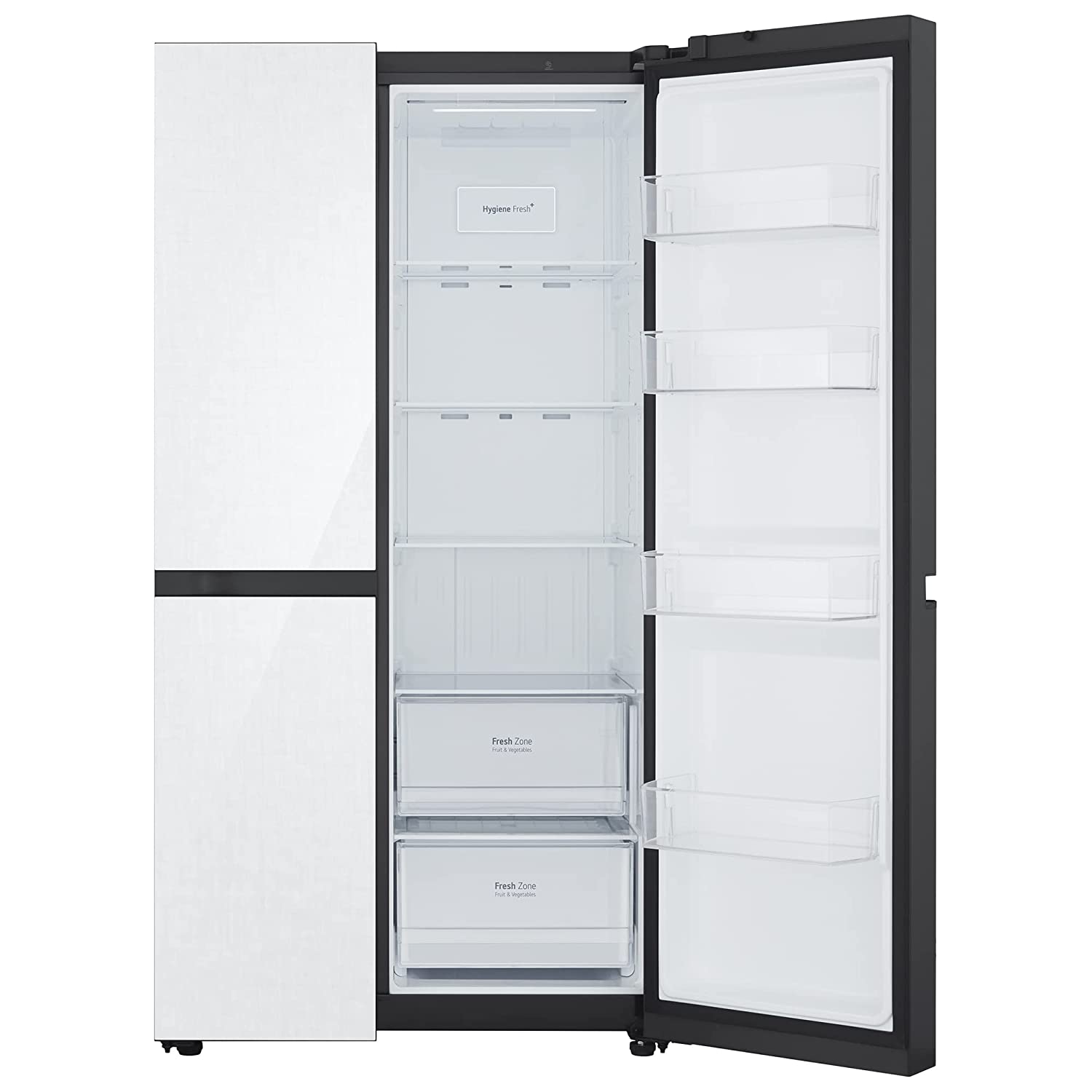 LG Side-by-Side Refrigerator GC-B257UGLW: 694L Frost Free Smart Inverter, Linen White