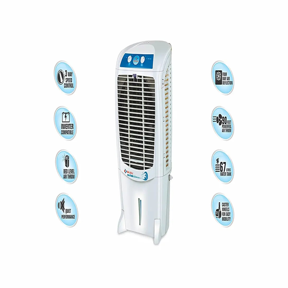 Bajaj DC2016 67L Desert Air Cooler with DuraMarine Pump White