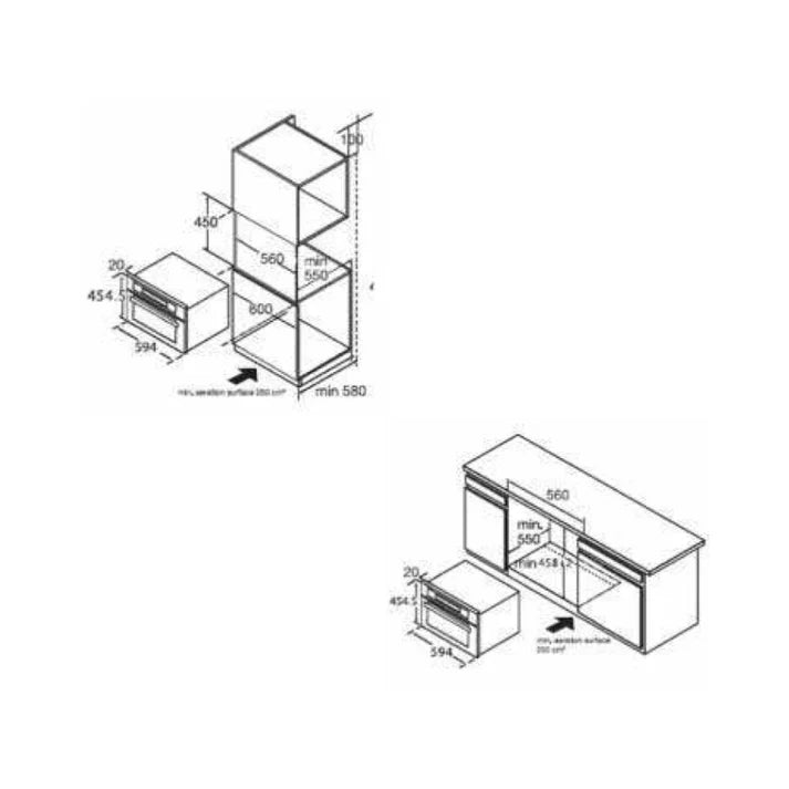 Hafele J34MCST Built-In Combo Oven 34L Capacity with Show More Info