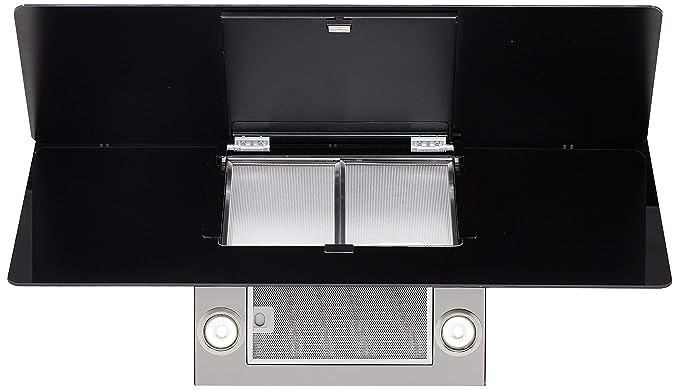 Faber 90 cm 1095 m³/hr angular Kitchen Chimney (HOOD COCKTAIL 3D T2S2 BK TC LTW 90, Cassette Filter, Touch Control, Black)