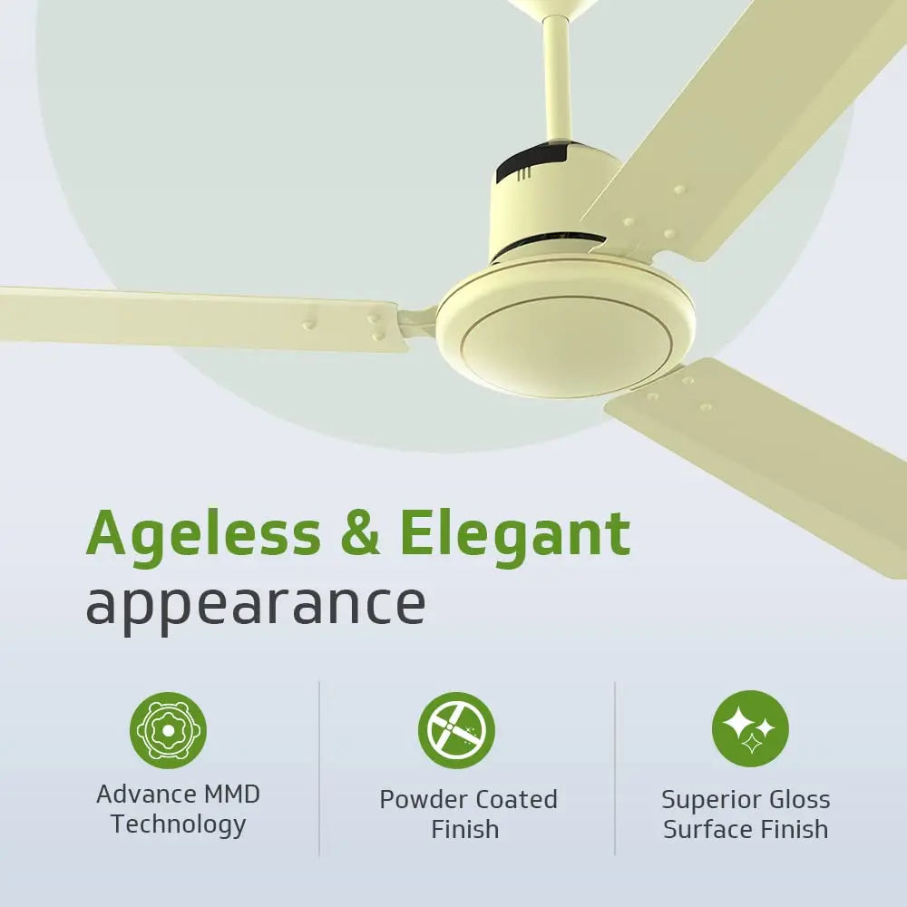 V-Guard Ecowind Neo Plus BLDC Motor Ceiling Fan with Remote (1200 mm) (Ivory)