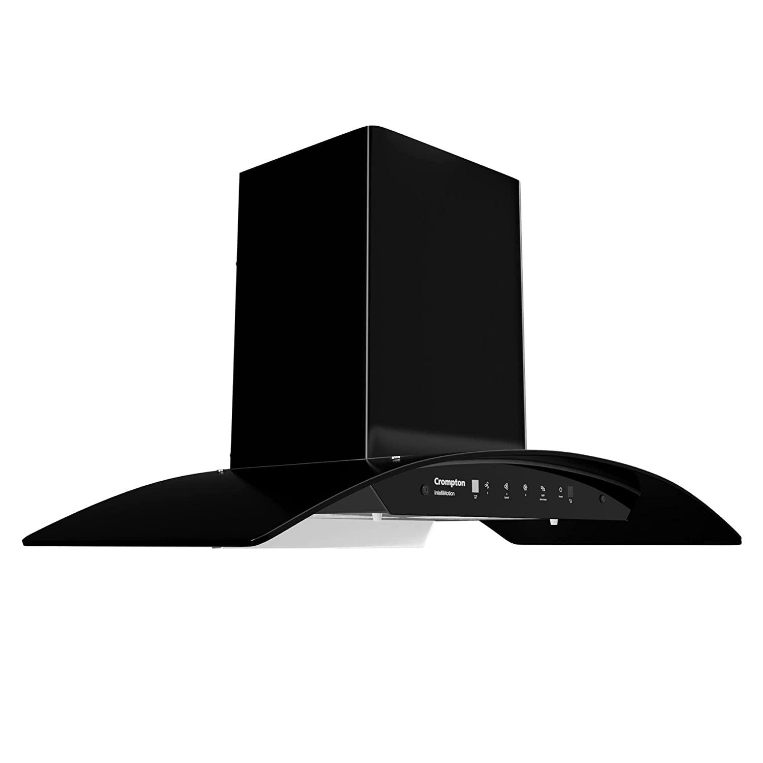 Crompton IntelliMotion Curved 90 cm Chimney Baffle Filter Black 990 m³/hr (CHD-IMC90BFA-MBL)