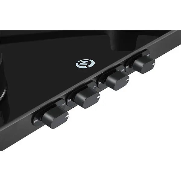 Hindware 63 cm 4 Burner Cooktop Alverio Dplx Black Manual Ignition