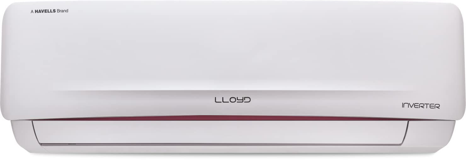 Lloyd 1.5 Ton 3 Star Hot & Cold Inverter Split AC (5 in 1 Convertible, Copper, Anti-Viral + PM 2.5 Filter, 2023 Model, White with Red Deco Strip,...